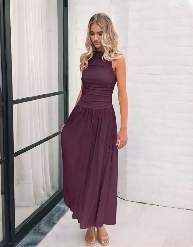 Esther & Co - Balayage Dress - Wine