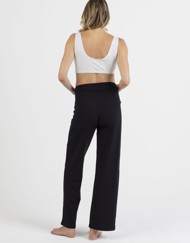 Angel Maternity - Straight Cut Maternity Bamboo Pants in Black