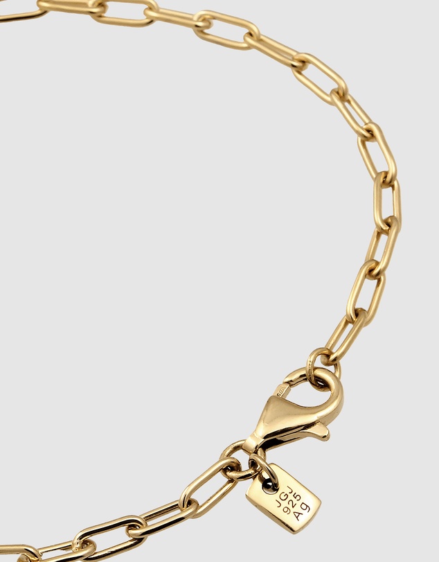 Kuzzoi - ICONIC EXCLUSIVE - Classic Long Link Chain Bracelet in Gold-Plated 925 Sterling Silver