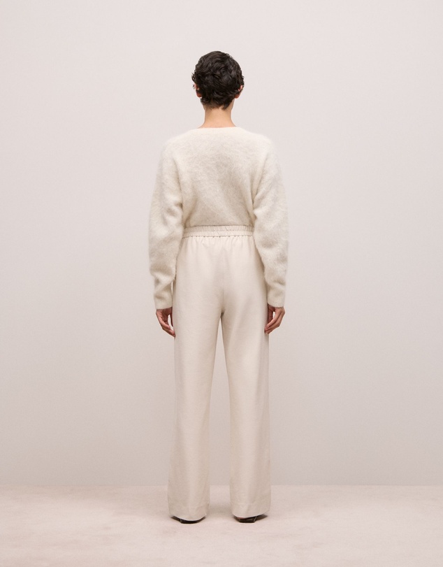 Trenery - Pintucked Pull On Pant in Stone