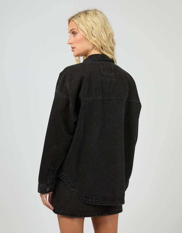 All About Eve - Dale Shacket Washed Black