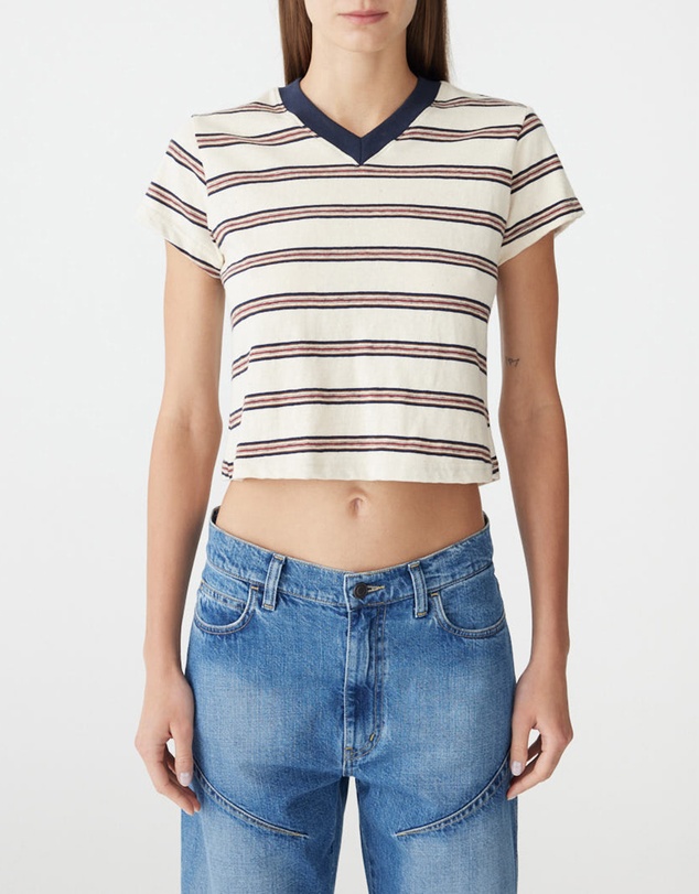 Bassike - Vintage V-Neck Baby T-Shirt