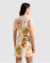Forever New - Veyda Shirt Linen Mini Dress