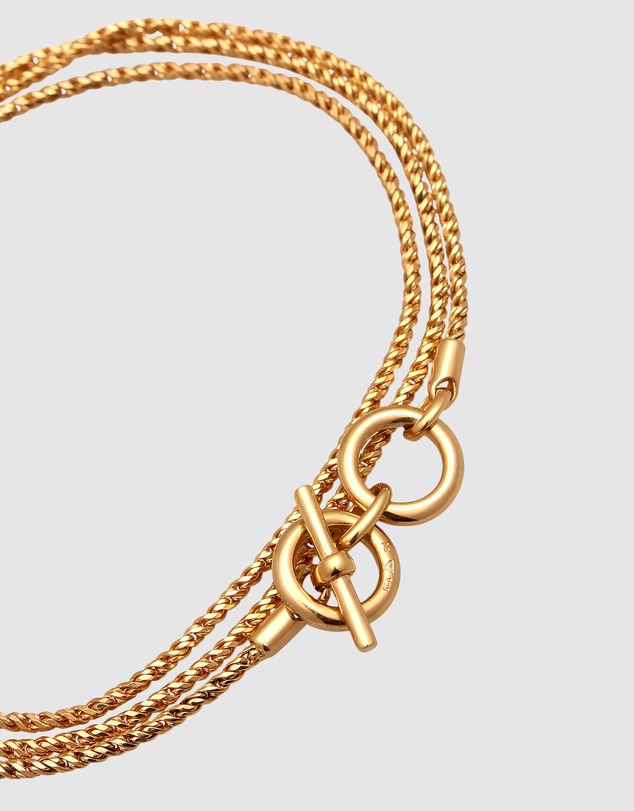 Kuzzoi - ICONIC EXCLUSIVE - Rope Chain Bracelet with T-Bar in Gold-Plated 925 Sterling Silver