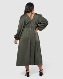 Pink Dusk by Curve Project - Over and Out Midi Dress