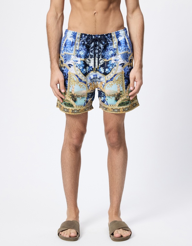 Camilla - Mid Length Boardshorts With Elastic Waist