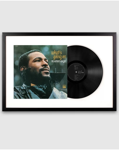 iWorld - Framed Marvin Gaye What's Going On - Vinyl Album Art