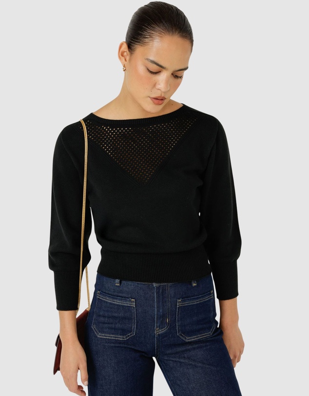 SACHA DRAKE - Chloe 3/4 Sleeve Knit Top