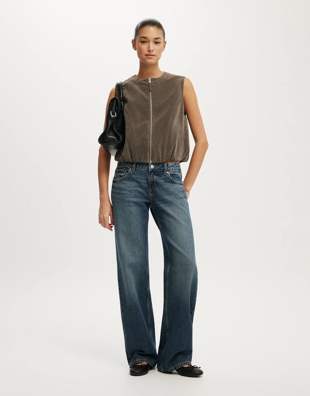 Cotton On - Faux Suede Utility Vest