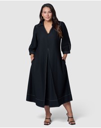 Sunday In The City - Midnight Muse Midi Shirt Dress