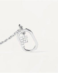 PDPAOLA - Mini Letter F Silver Necklace