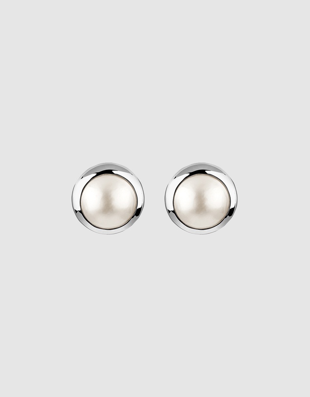 Elli Jewelry - Earrings Mabe Pearl Classic 925 Sterling Silver
