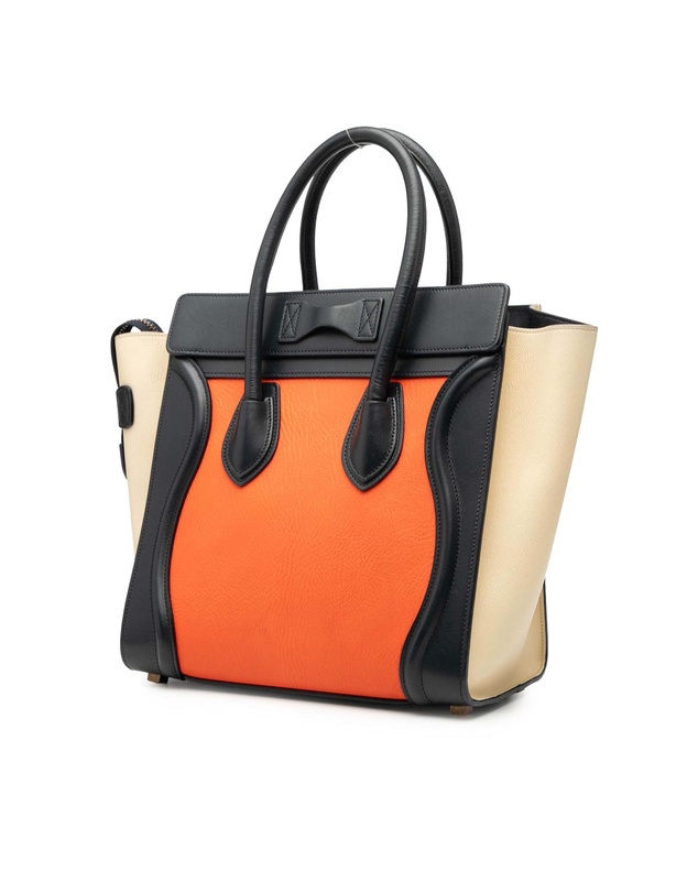 Pre-Loved by Azura Reborn - Pre-Loved Micro Tricolor Leather Luggage Tote