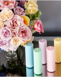 XRJ Celebrations - Pillar Pastel Pink Candle