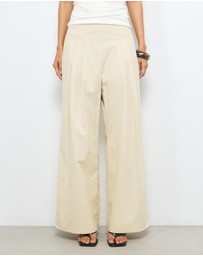 AERE - Organic Cotton High Waist Wide Leg Pants