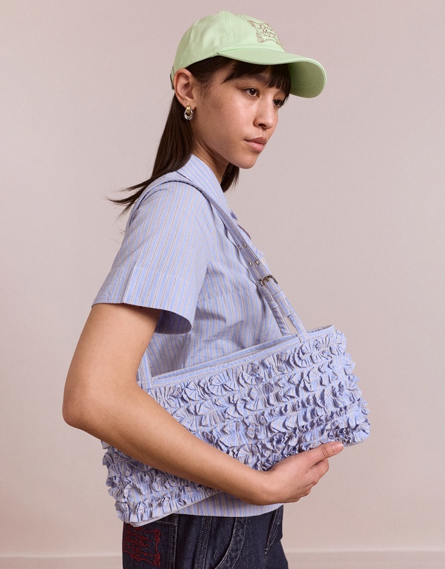 Damson Madder - Sophia Ruffle Baguette Bag