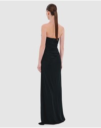 MISHA - The Dry Jersey Draped Maxi Dress