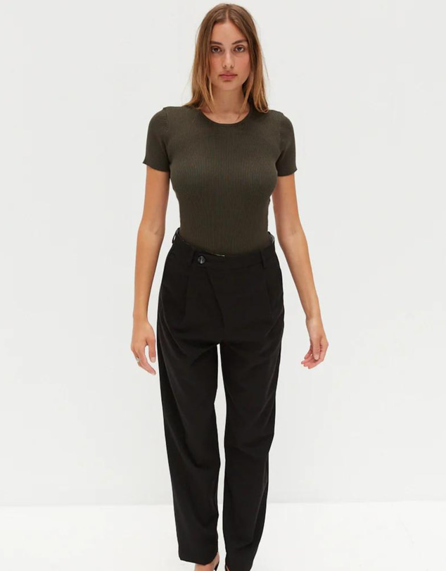 Style Addict - Knit October Short Sleeve Bodysuit