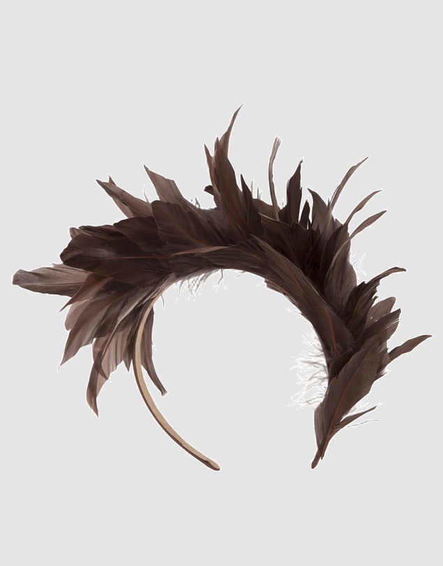 Max Alexander - Modern Brown Racing Fascinator