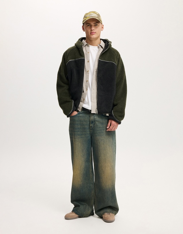 Cotton On - Hooded Teddy Jacket