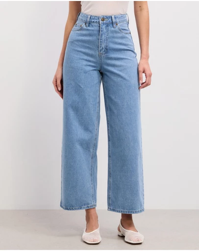 The Fated - Sarah Cropped Straight Wide Jeans