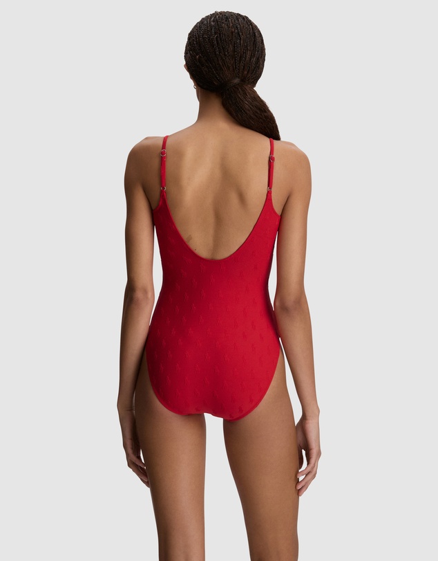Polo Ralph Lauren - Logo Jacquard Kennedy Low Back Swimsuit