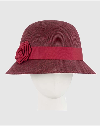 Max Alexander - Cloche Red Rose Bucket Hat