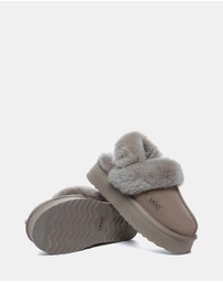 EVERAU - Australian Shepherd Ugg Musa Platform Cow Suede Upper House Shoes