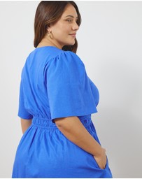 Atmos&Here Curvy - Jasmine Linen Blend Mini Dress