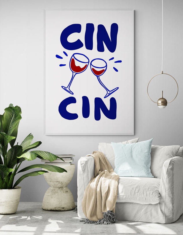 Inka Arthouse - Cin Cin Art Print by Paige Byrne