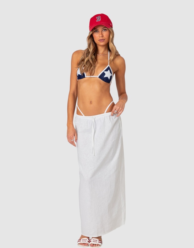 EDIKTED - Rayla Linen Look Maxi Skirt