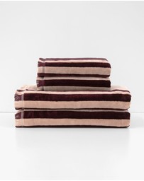 Aura Home - Palma Stripe Australian Cotton Bath Towel Set