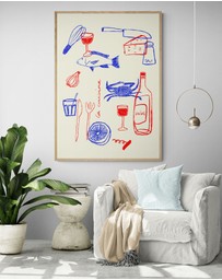 Inka Arthouse - Food & Wine by Byalmaklub Italy Art Print