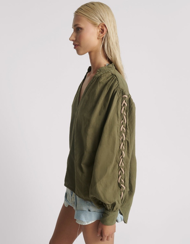 ONE TEASPOON - Johnny Linen Lace Up Shirt