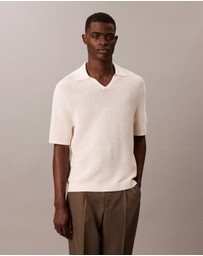 Calvin Klein - Tech Knit Johnny Collar Polo Shirt