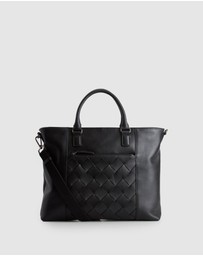 Evity - Dominic Leather Weave Tote Bag