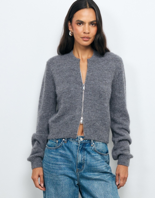 AERE - Maely Knit Bomber Cardigan