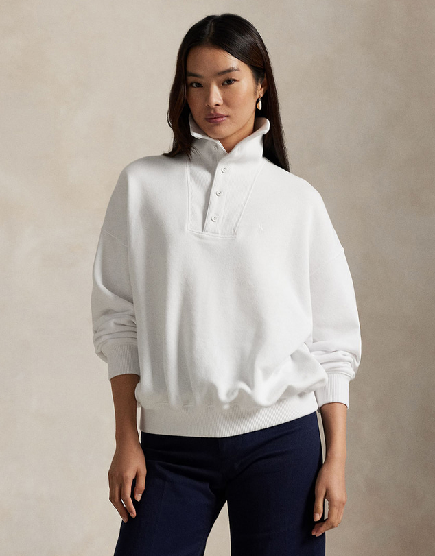 Polo Ralph Lauren - Ribbed-Trim Mock Neck Pullover