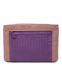 Pre-Loved by Azura Reborn - Pre-Loved Bicolor Nappa Intrecciato Wristlet Clutch