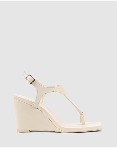 Cream White Leather