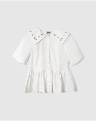 Damson Madder - Cyrus Eyelet Blouse
