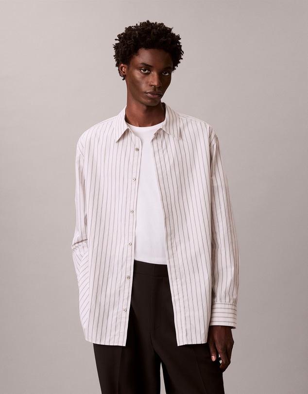 Calvin Klein - Stripe Relaxed Button-Down Shirt
