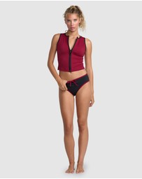 RVCA - Womens Aren Zip Up Bikini Top