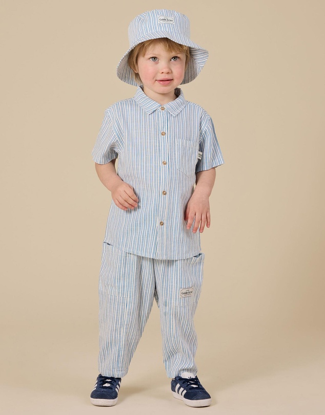 Goldie + Ace - Sailor Stripe Bucket Hat - Babies-Kids