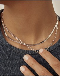 Arms Of Eve - Sylvia Silver Snake Chain Necklace