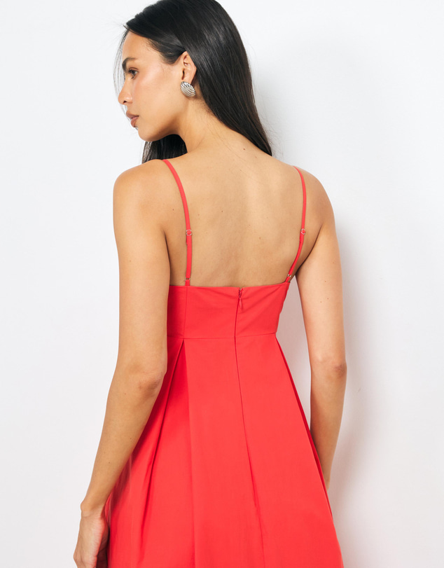 AERE - Loa Embroidered Flower Midi Dress