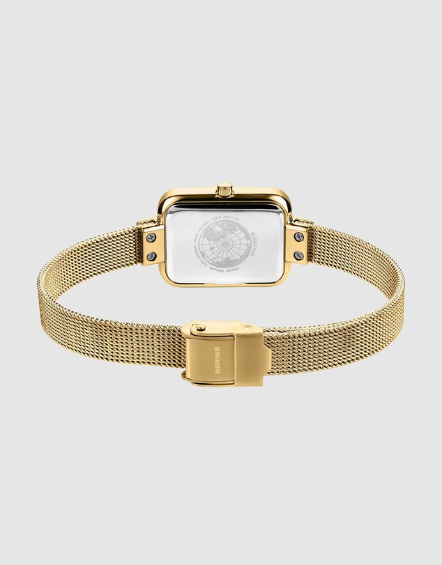 Bering - Petite Square 35mm Gold Watch