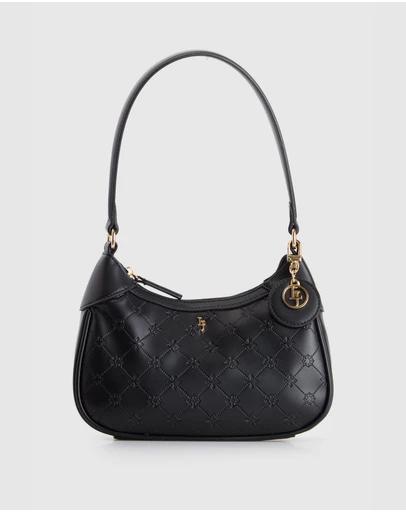 Laura Jones - Logo Embossed Shoulder Bag