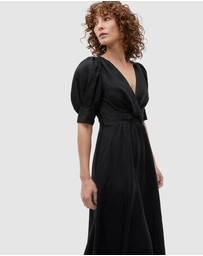 Seed Heritage - Linen Twist Front Midi Dress