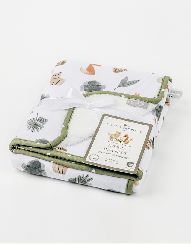 Living Textiles - Sherpa Blanket - Forest Retreat